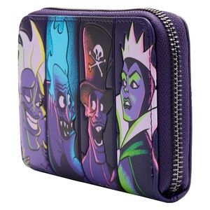 Disney Villains in the Dark Zip Around Wallet NWT